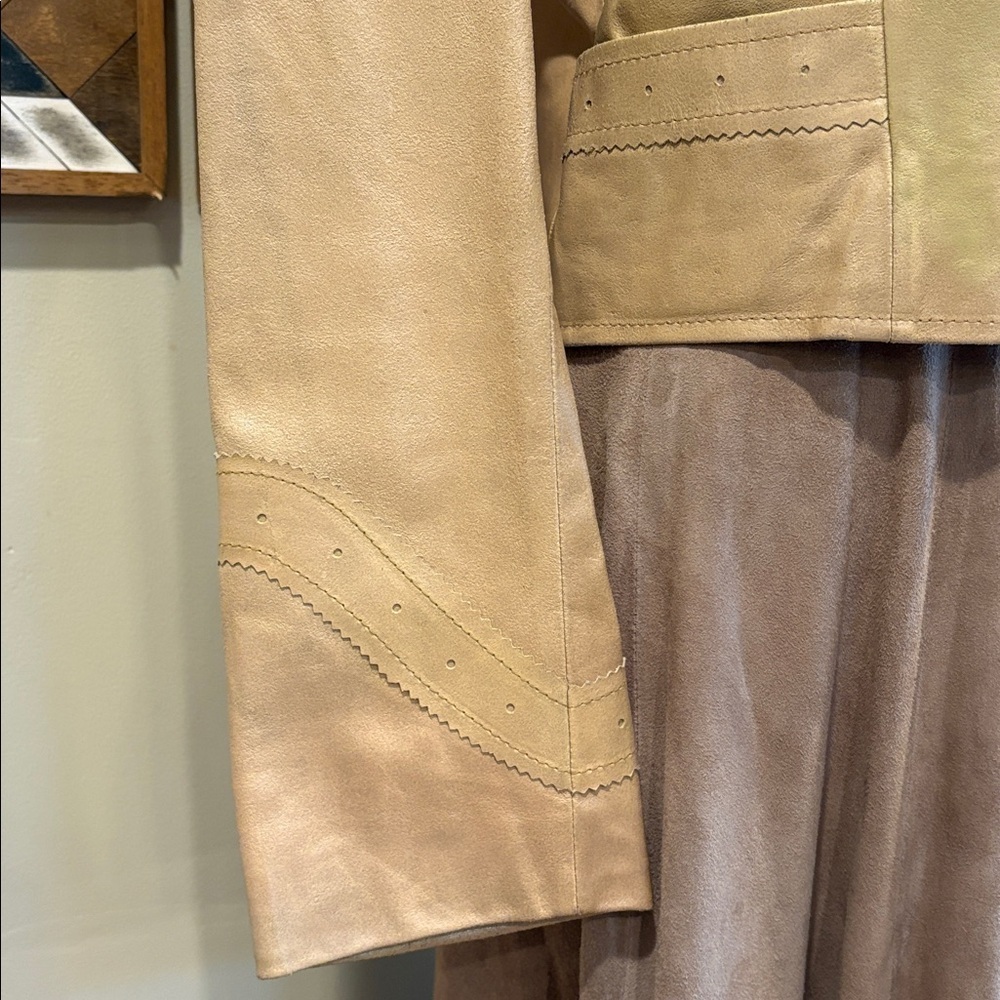 Vintage Pioneer Wear Tan Leather Cropped Jacket - Picture 3 of 16